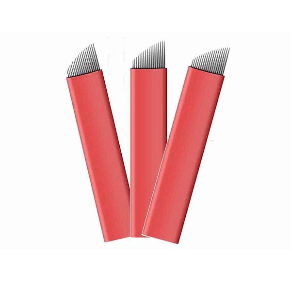Lâmina chanfrada flex 12 pontas 0,18mm (vermelha)