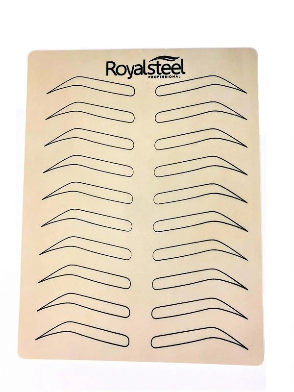 Pele sintética com desenho de sobrancelha preto - Royal Steel (risca sem pigmento)
