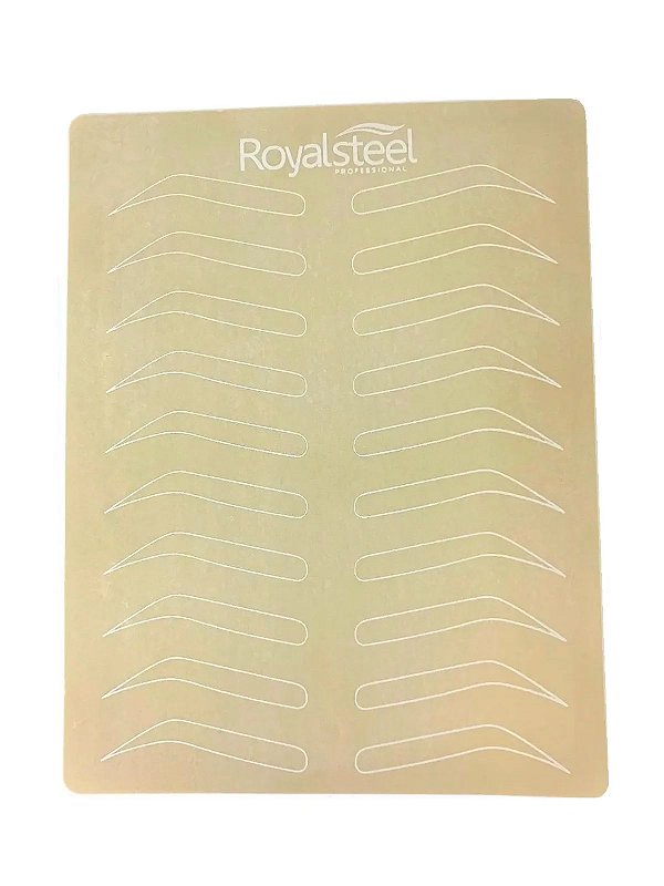 Pele sintética com desenho de sobrancelha branco - Royal Steel (risca sem pigmento)