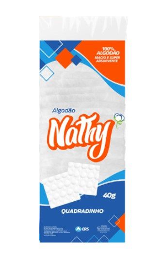 Algodão quadradinho hidrófilo - Nathy (40 g)