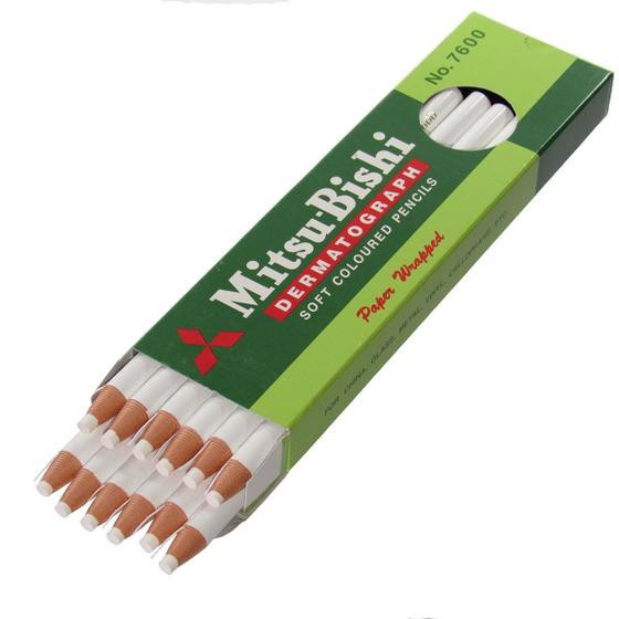 Lápis dermatográfico branco 7600 - Mitsubishi (1 un)