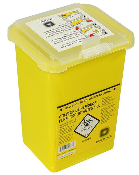Coletor de material perfurocortante rígido (1 L) - Descarpack