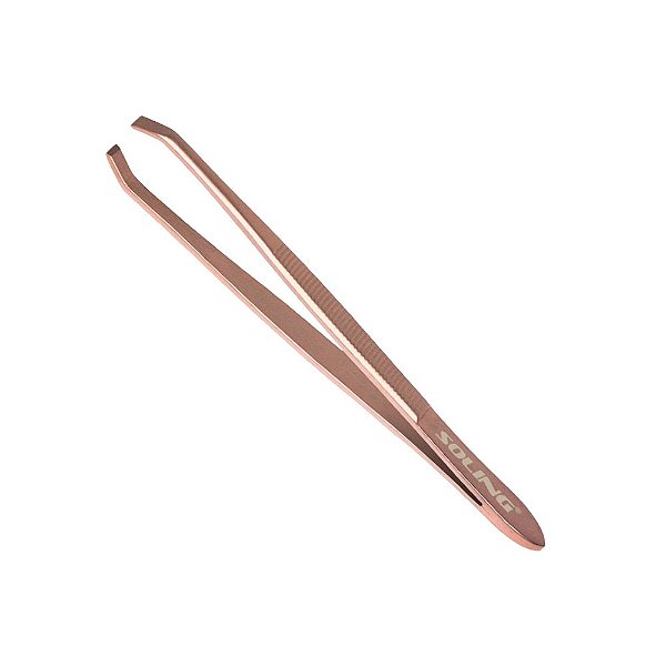 Pinça côncava reta rose gold  (Ref. 266) - Soling