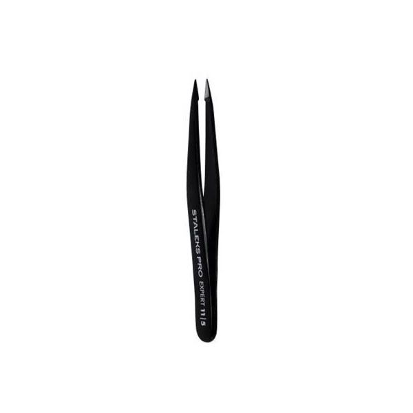 Pinca de sobrancelha Staleks Pro – TE-11-5 - preta - serie expert - ponta fina