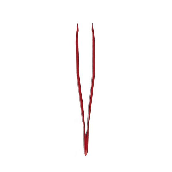 Pinca de sobrancelha Staleks Pro – TE-11-4 - vermelha - serie expert 11 - chanfrada