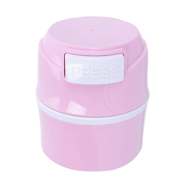 Pote para armazenamento de cola c/ 3 divisórias - rosa e branco (Com Avaria)