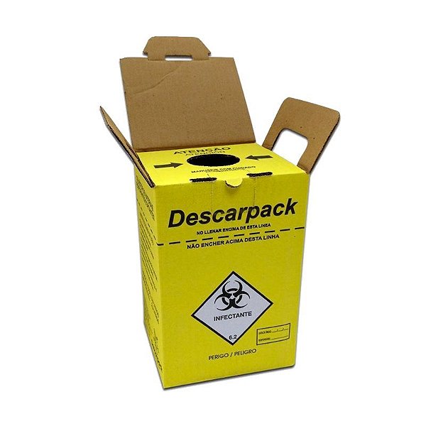 Caixa coletor de material perfurocortante (3 L) - Descarpack