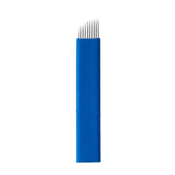 Lâmina chanfrada flex 17 pontas 0,18mm (azul)