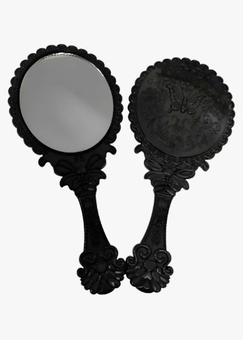 Espelho de mão princesa pequeno - preto