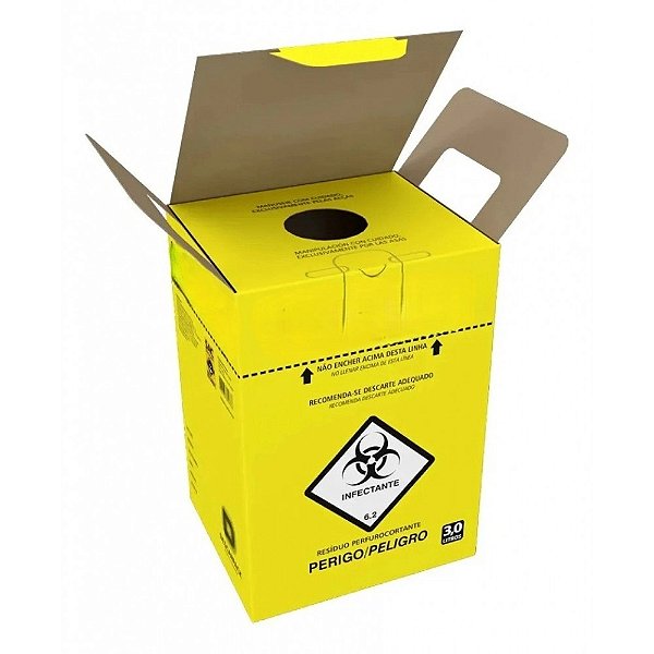 Caixa coletor de material perfurocortante (3 L) - Descarbox