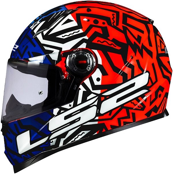 LS2 CAPACETE FF358 MEMPHIS ORANGE/BLUE tamanho 60