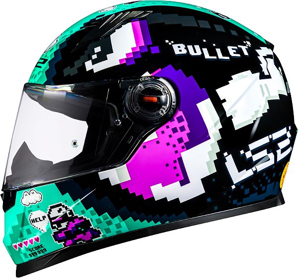 LS2 CAPACETE FF358 BULLET BLACK/BLUE tamanho 60