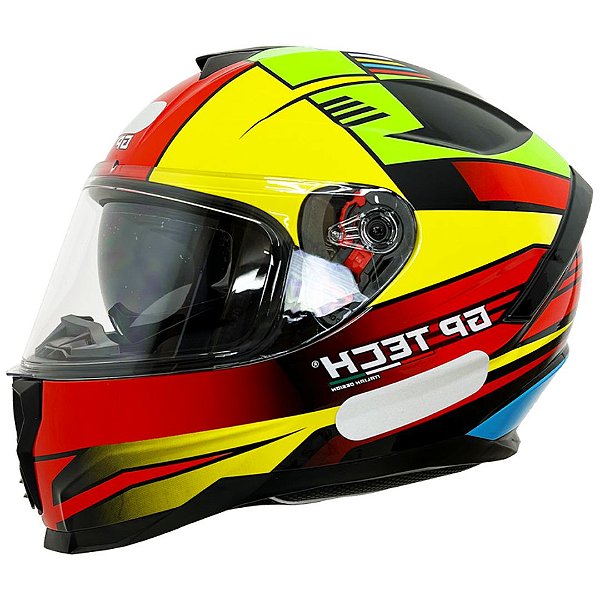 CAPACETE ULTRA SV FLAG VERMELHO-AMARELO-VERDE 56