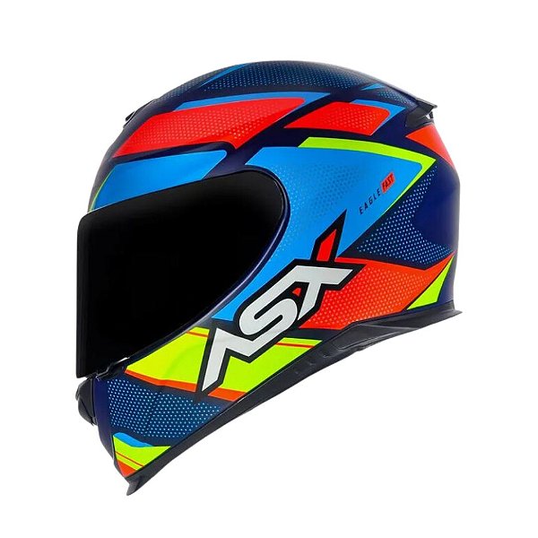 CAPACETE ASX EAGLE FAST FOSCO AZUL/VERMELHO/AZUL