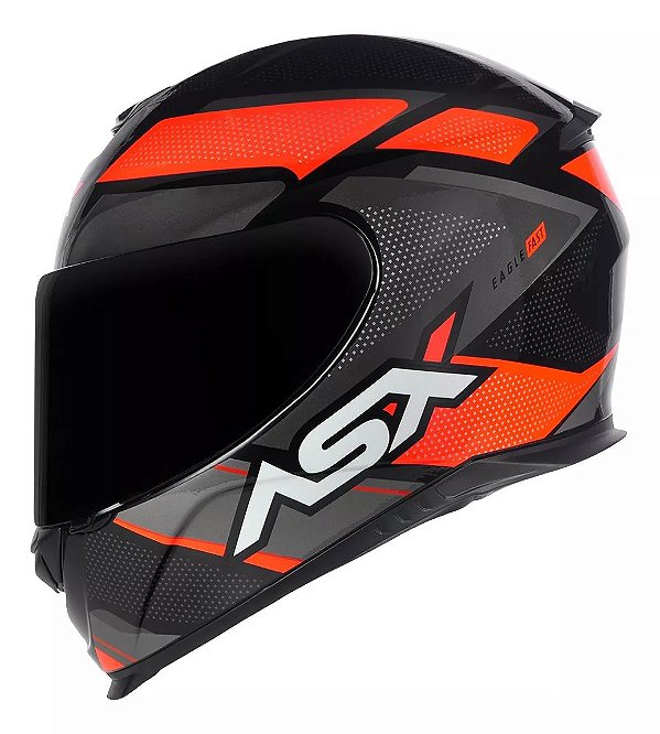 CAPACETE ASX EAGLE FAST BRILHO PRETO/VERMELHO/GRAFITE