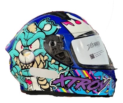 CAPACETE X TROY FF526 TED AZUL TIFANY
