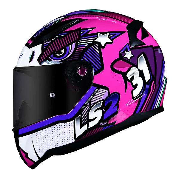 LS2 CAPACETE RAPID FF353 KHAN FUC/WHT
