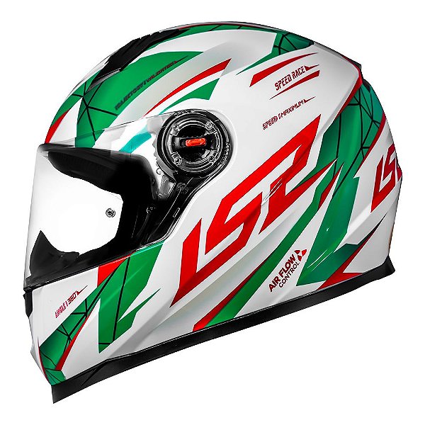 LS2 CAPACETE FF358 DRAZE WHT/GRE/RED
