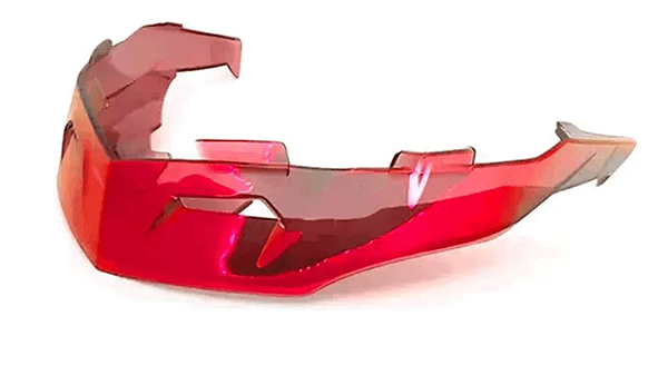 AEROFOLIO RACING DUOTECH TT COURSE TRANSPARENT VERMELHO