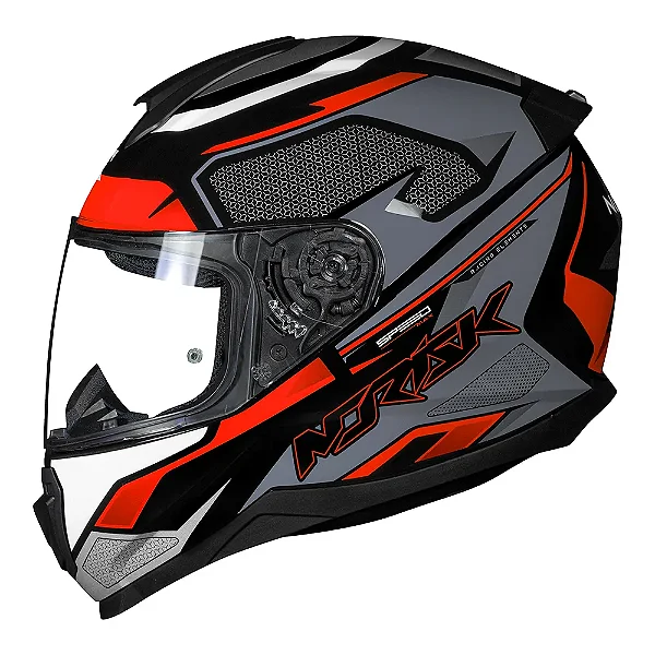 NORISK CAPACETE RAZOR SPEEDMAX BLACK GRAY/ORANGE