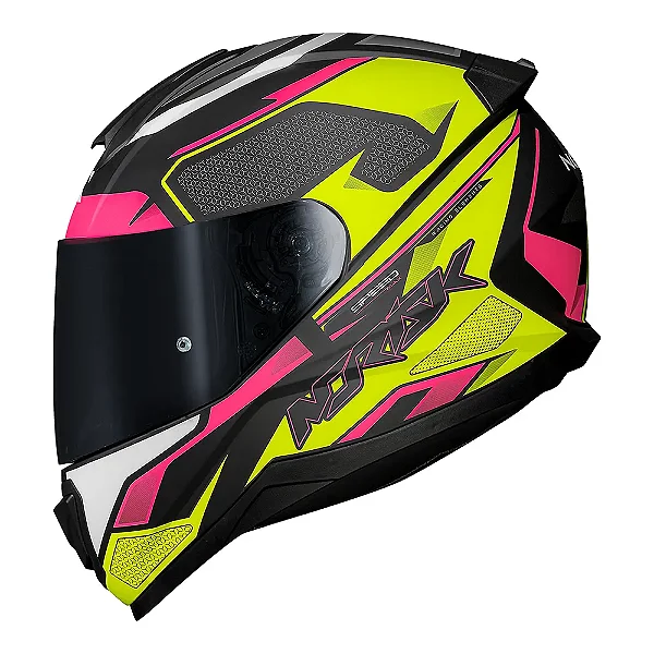 NORISK FAB CAPACETE RAZOR SPEEDMAX MATTE BLACK HV YLW/PINK
