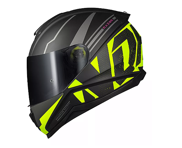 NORISK FAB CAPACETE RAZOR FULL MATTE BLACK/YELLOW