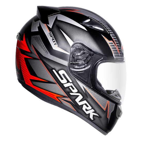 CAPAPACETE EBF SPARK SPOT PRETO VERMELHO