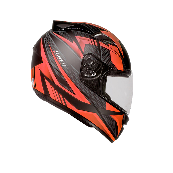 CAPACETE EBF SPARK FLASH PRETO VERMELHO