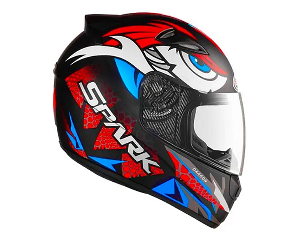 CAPACETE EBF SPARK DRAGON PERTO FOSCO VERMELHO