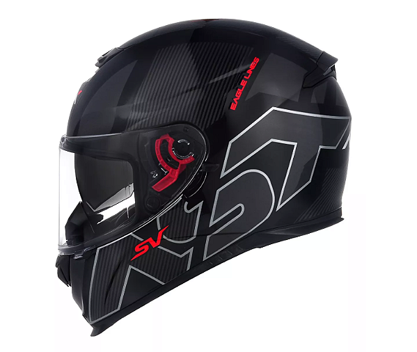 CAPACETE ASX EAGLE SV LINES BRILHO PRETO/GRAFITE