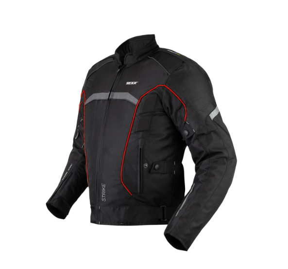 JAQUETA TEXX NEW STRIKE V2 MASCULINA PRETA VERMELHA