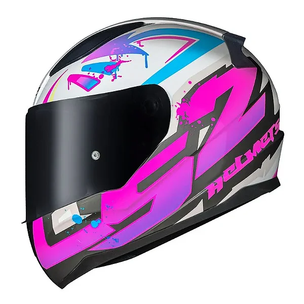 LS2 CAPACETE RAPID FF353 TAGLINE WHITE/PINK