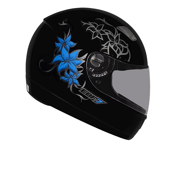 CAPACETE EBF 7 FEMME PRETO AZUL