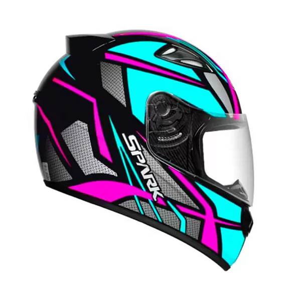 CAPACETE EBF SPARK SPIDER PRETO TIFANY