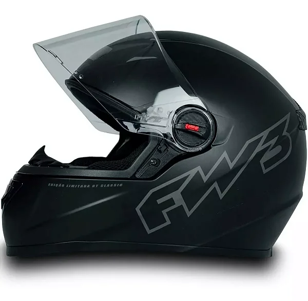CAPACETE FW3 GT CLASSIC PRETO FOSCO