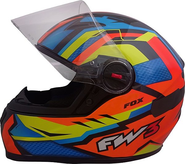 CAPACETE FW3 GTN FOX LARANJA