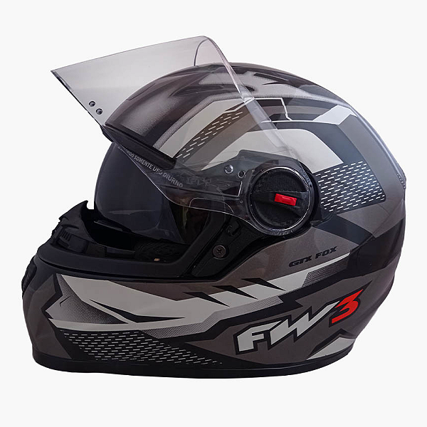 CAPACETE FW3 GTX FOX GRAFITE