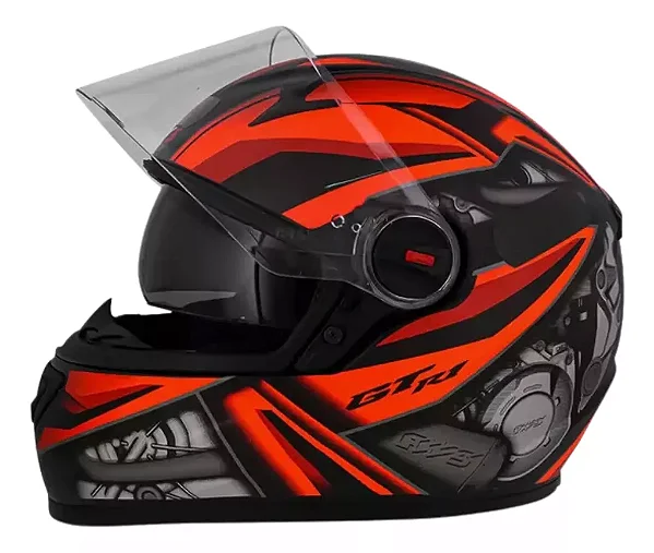 CAPACETE FW3 GTX R1 PRETO FOSCO/VERMELHO COM OCULOS