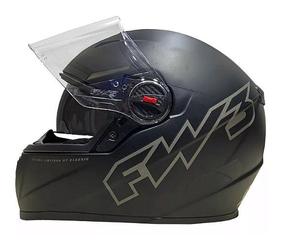 CAPACETE FW3 GTX CLASSIC PRETO FOSCO COM OCULOS