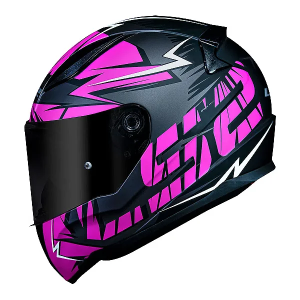 LS2 CAPACETE RAPID FF353 CROMO MATTE BLK/PINK