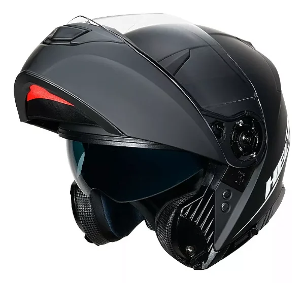 CAPACETE HELT HIPPO GLASS PRETO FOSCO