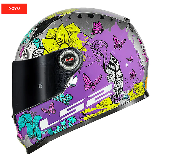 LS2 CAPACETE FF358 DREAMCATCHER SILVER/YELLOW