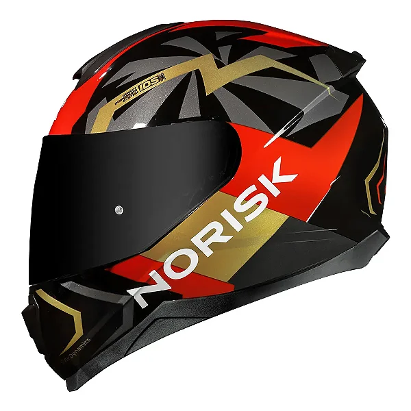 NORISK FAB CAPACETE RAZOR GODSPEED RED/GOLD