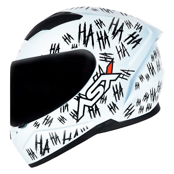 CAPACETE ASX CITY FUN BRILHO BRANCO/PRETO