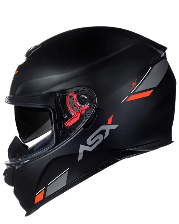CAPACETE ASX EAGLE SV SOLID FOSCO PRETO/GRAFITE/VERMELHO