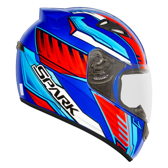 CAPACETE EBF SPARK INDIAN BRILHO AZUL