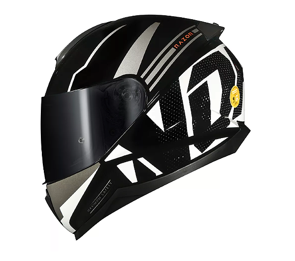 CAPACETE NORISK FAB CAPACETE RAZOR FULL BLACK/WHITE