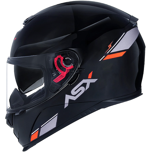 CAPACETE ASX EAGLE SV SOLID BRILHO PRETO/GRAFITE/VERMELHO