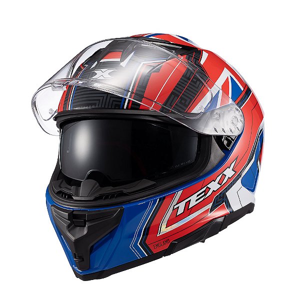 CAPACETE TEXX FECHA KAIMAN FLAG UK BRIL