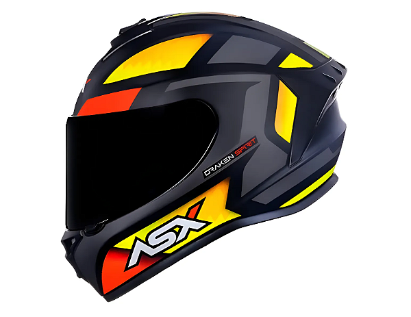 CAPACETE ASX DRAKEN SPIRIT FOSCO PRETO/VERMELHO/GRAFITE